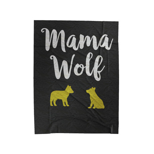 Mama Wolf Velveteen Blanket