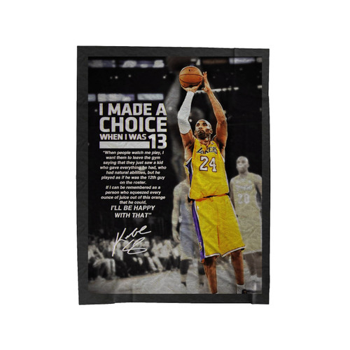 Mamba Mentality I Made A Choice Velveteen Blanket