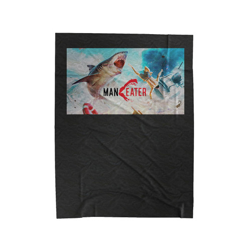 Man Eater Gameplay Velveteen Blanket