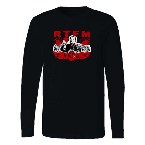 This classic fit the it crowd rtfm chairman mao roy long sleeve shirt is casually elegant and very comfortable. With fine quality print to make one stand out, it's a perfect fit for every occasion.