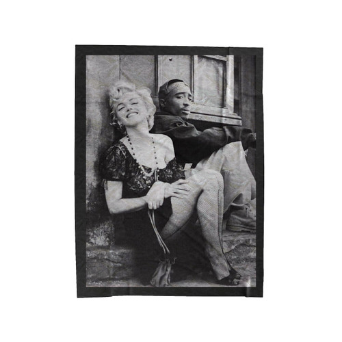 Marilyn Monroe And Tupac Singer Reaper Velveteen Blanket