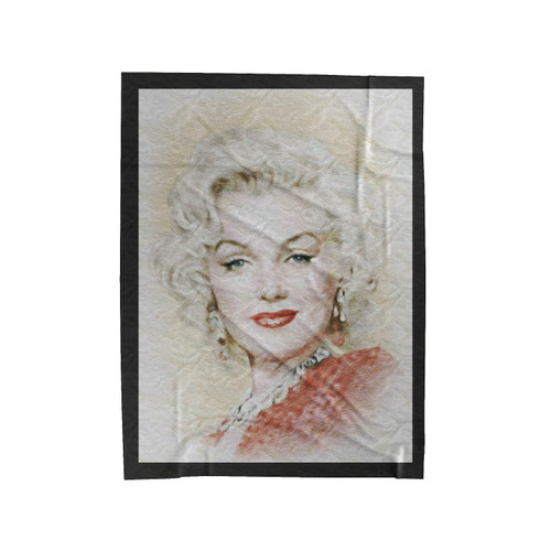 Marilyn Monroe Color Pencil Drawing Velveteen Blanket