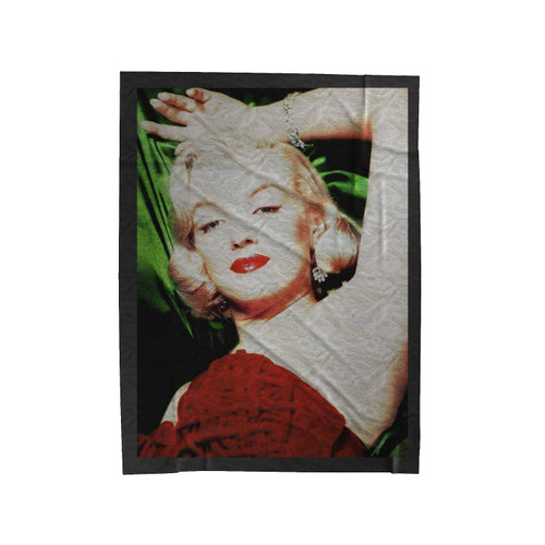 Marilyn Monroe Red Dress Velveteen Blanket