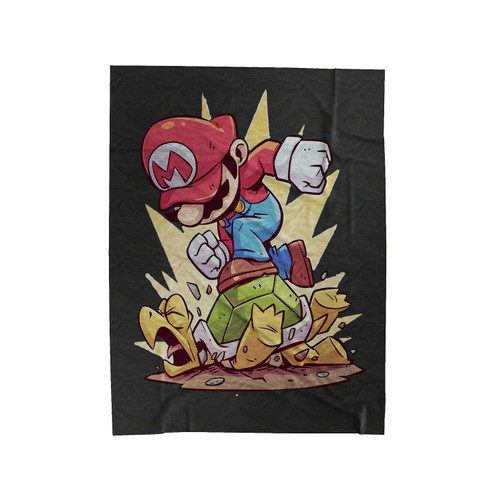 Mario Bross Angry Velveteen Blanket