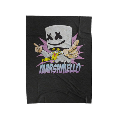 Marshmello Yuhuuu Velveteen Blanket
