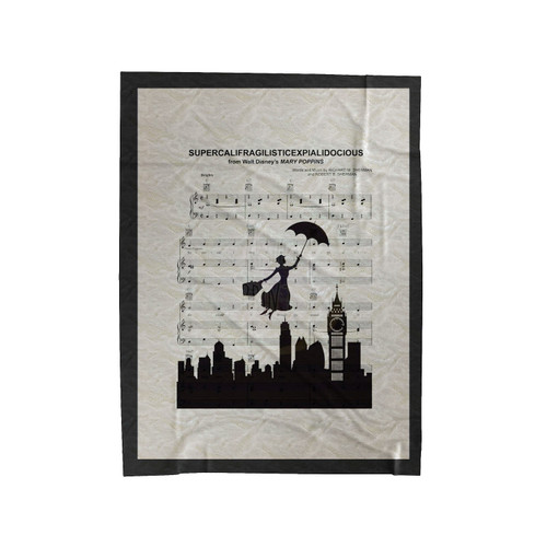 Mary Poppins Silhouette Disney Velveteen Blanket