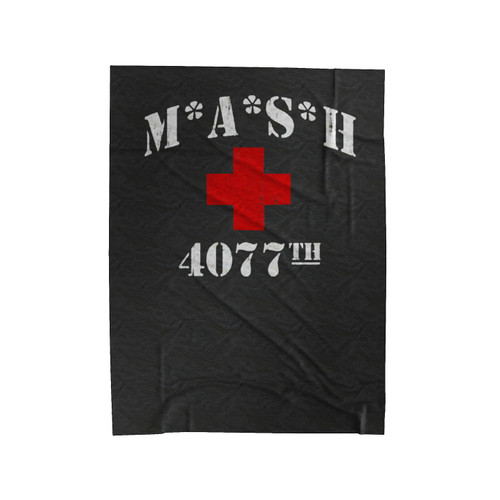Mash 4077Th Tv Division Vintage Style Distressed Velveteen Blanket