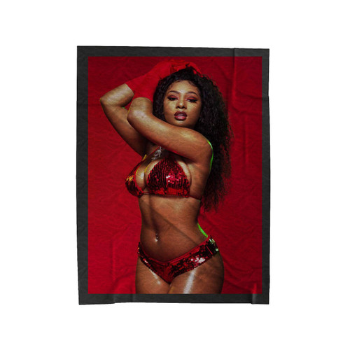 Megan Thee Stallion Hot Red Velveteen Blanket