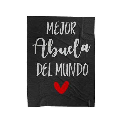 Mejor Abuela Del Mundo Velveteen Blanket