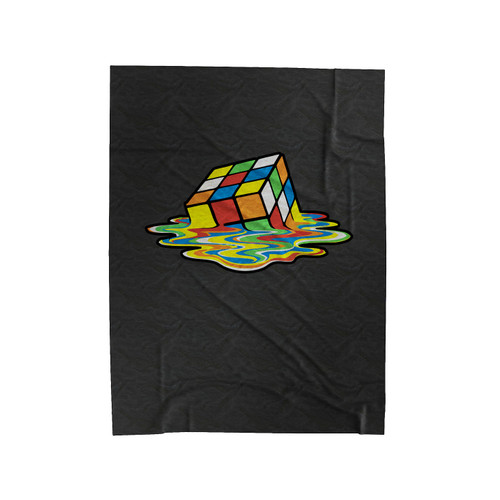 Melting Rubix Cube Sheldon Inspired By The Big Bang Theory Velveteen Blanket