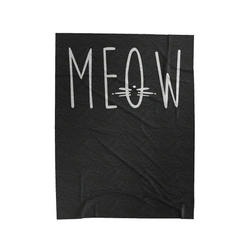 Meow Graphic Velveteen Blanket