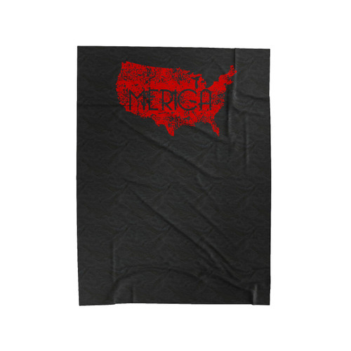 Merica America Perfect For The 4Th Of July Celebrate Independence Day Velveteen Blanket