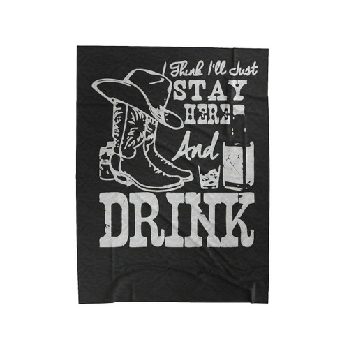 Merle Haggard I Think I'Ll Just Stay Here And Drink Hank Williams Jr Velveteen Blanket