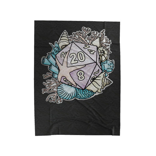 Mermaid D20 D&D Tabletop Gaming Velveteen Blanket