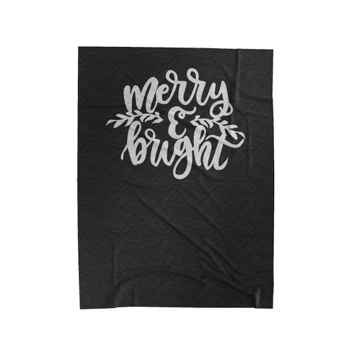 Merry & Bright Holliday Christmas Velveteen Blanket