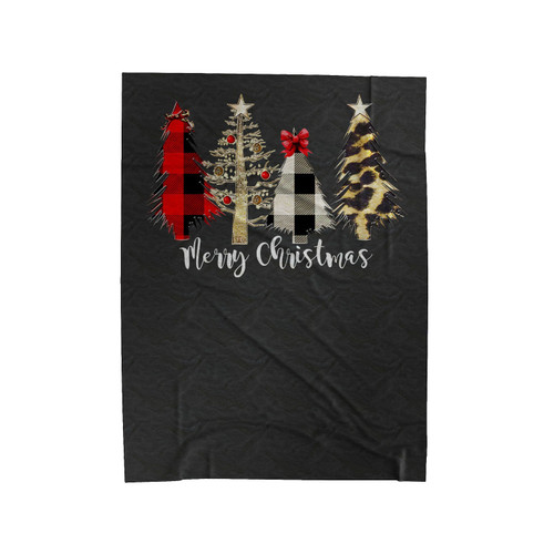 Merry Christmas Trees 2 Velveteen Blanket