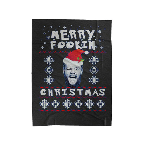 Merry Fookin Christmas Conor Mcgregor Velveteen Blanket