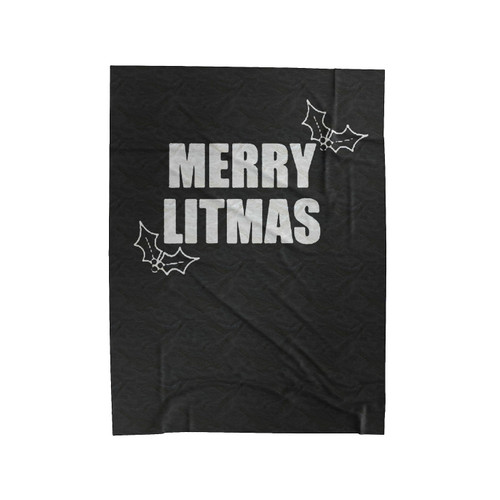 Merry Litmas Velveteen Blanket