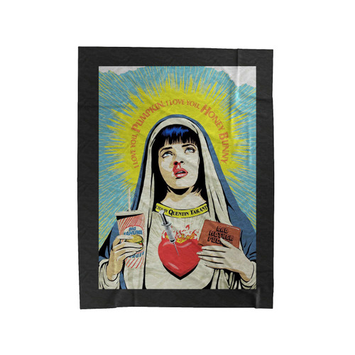 Mia Wallace Uma Thurman Virgin Mary Velveteen Blanket