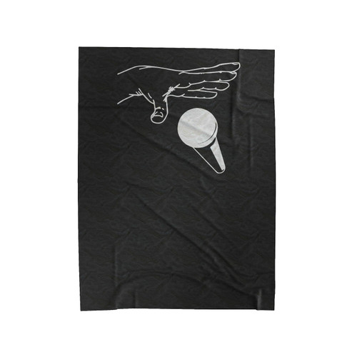 Mic Drop Drop The Mic Funny Microphone Sarcastic Velveteen Blanket