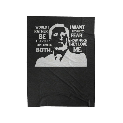 Michael Scott Feared Or Loved Velveteen Blanket