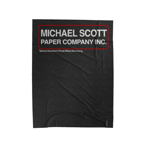 Michael Scott Paper Company Velveteen Blanket