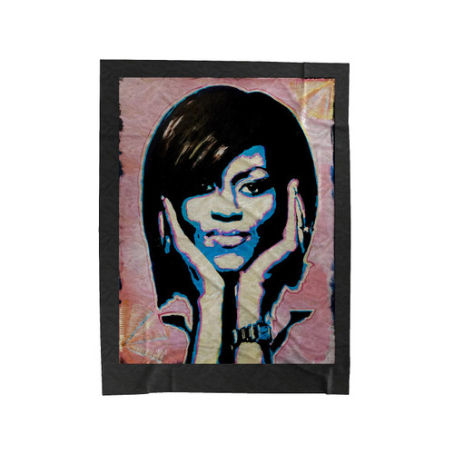 Michelle Obama Pop Art Velveteen Blanket