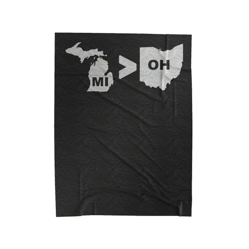 Michigan Is Greater Than Ohio Velveteen Blanket
