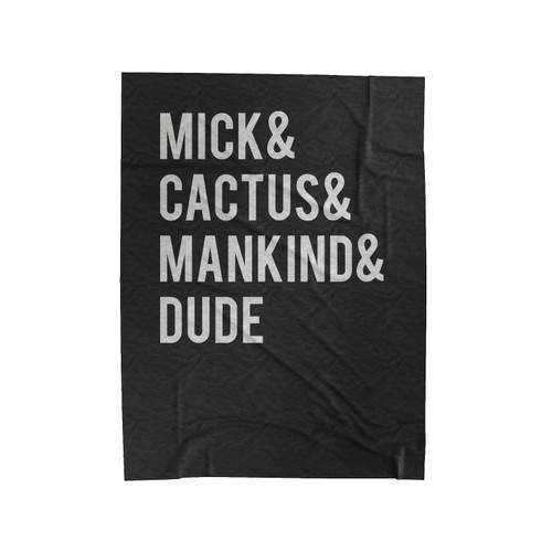 Mick Foley Mankind Cactus Jack Dude Love Velveteen Blanket