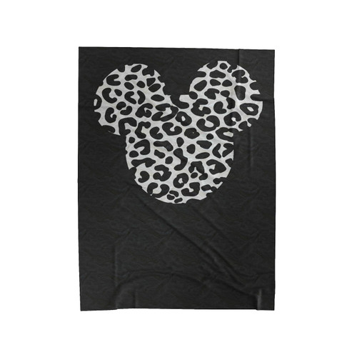 Mickey Mouse Cheetah Velveteen Blanket