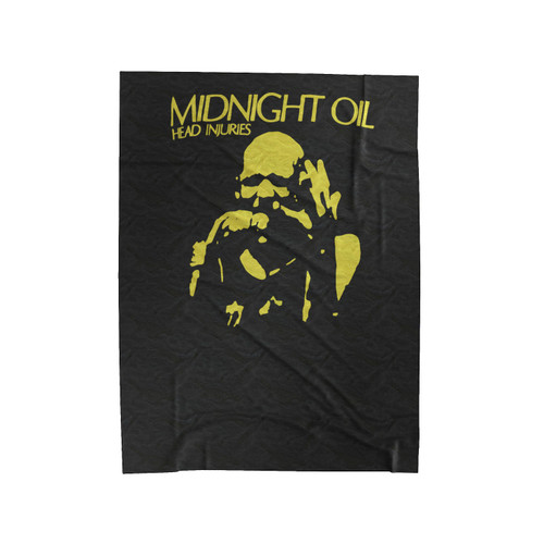 Midnight Oil Head Injuries Velveteen Blanket