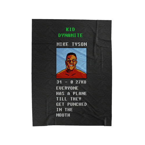 Mike Tyson's Punch Out Inspirational Quote Velveteen Blanket