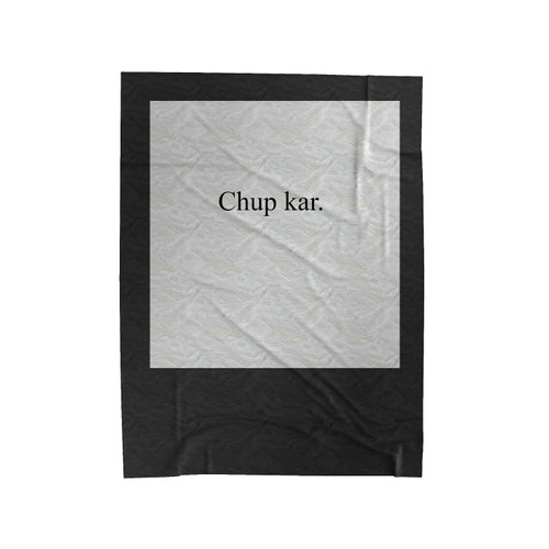 Minimalistic Chup Kar Block Velveteen Blanket