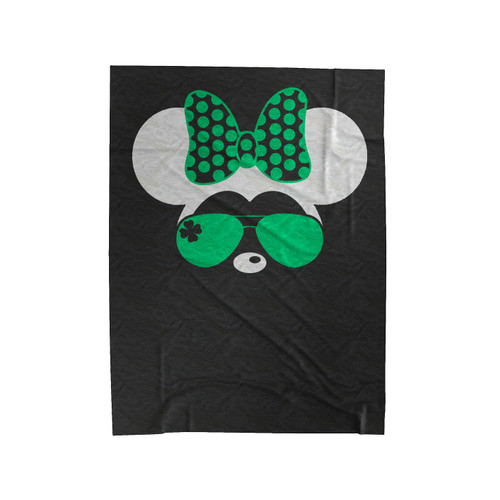 Minnie Mouse Clover Sunglasses Velveteen Blanket