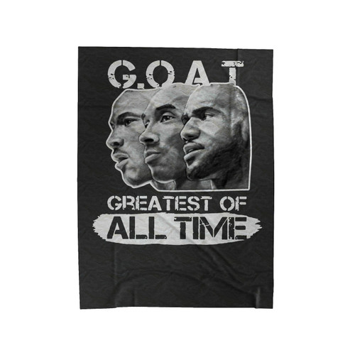 Mj, Kobe, And Lbj Basketball G.O.A.T.S Velveteen Blanket