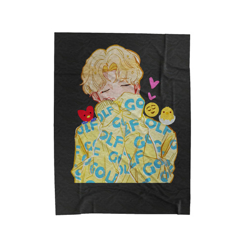 Mochi Cartoon Jimin B T S Velveteen Blanket