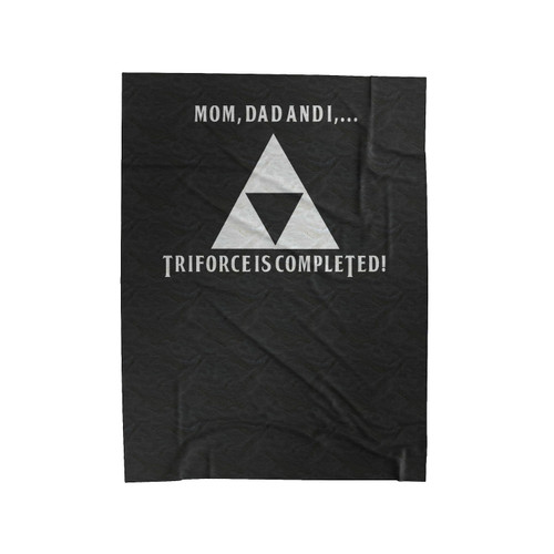 Mom Dad And I Family Triforce Zelda Velveteen Blanket