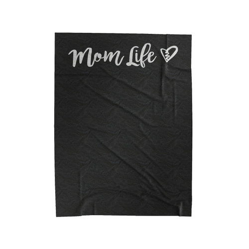 Mom Life Heart Velveteen Blanket