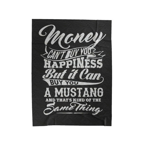 Money And Mustang Velveteen Blanket