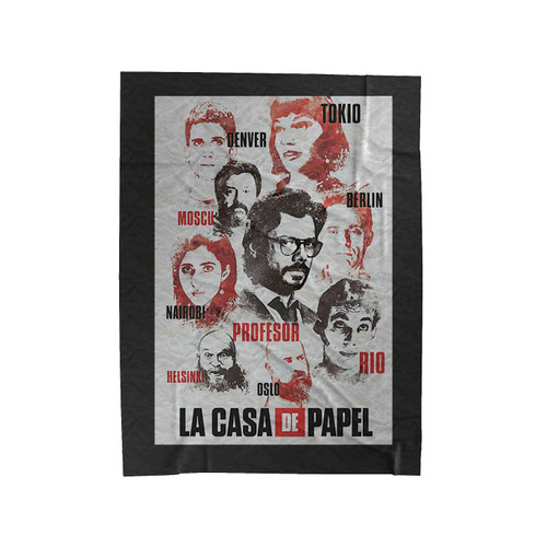 Money Heist Art Papper Velveteen Blanket