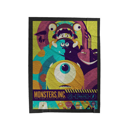Monsters Inc. Disney Cartoon Velveteen Blanket