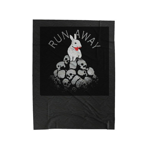 Monty Python Run Away Killer Rabbit Holy Grail Bloody Rabbit Velveteen Blanket