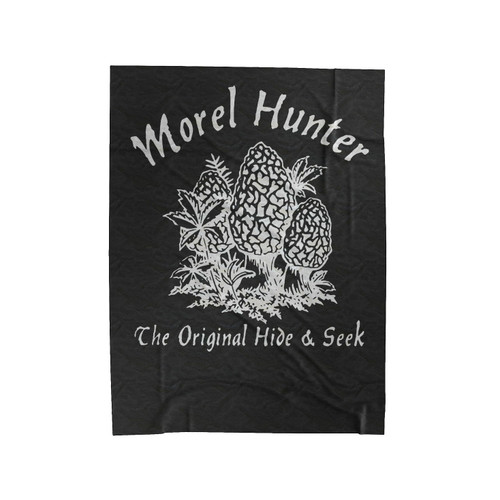Morel Mushroom Velveteen Blanket