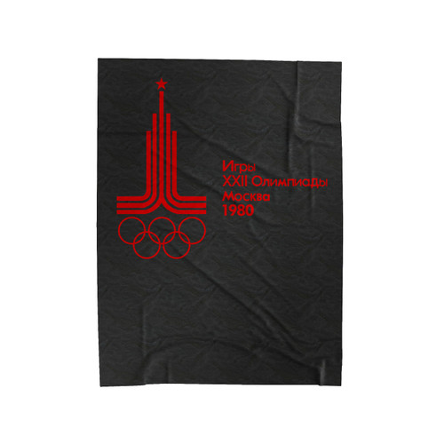 Moscow Olympics Logo 1980 Velveteen Blanket