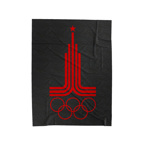Moscow Olympics Logo 1980 Symbol Velveteen Blanket