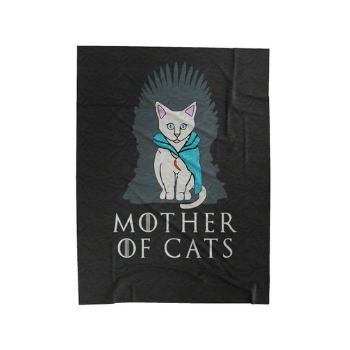 Mother Of Cats Game Of Thrones Funny Tv Velveteen Blanket