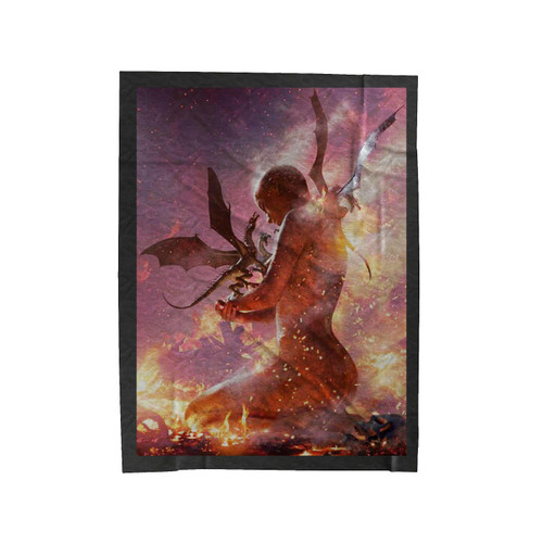 Mother Of Dragon Art Velveteen Blanket