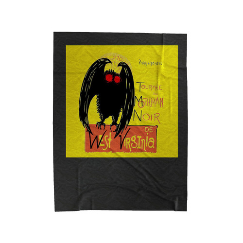 Mothman West Virginia Velveteen Blanket
