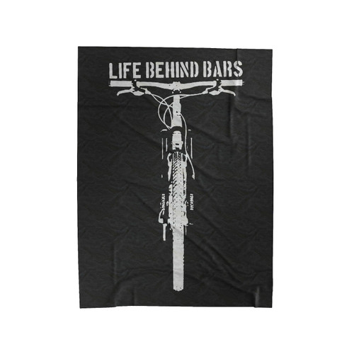 Mountain Bike Life Behind Bars Velveteen Blanket