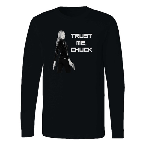 This classic fit trust me chuck sarah walker bartowski long sleeve shirt is casually elegant and very comfortable. With fine quality print to make one stand out, it's a perfect fit for every occasion.